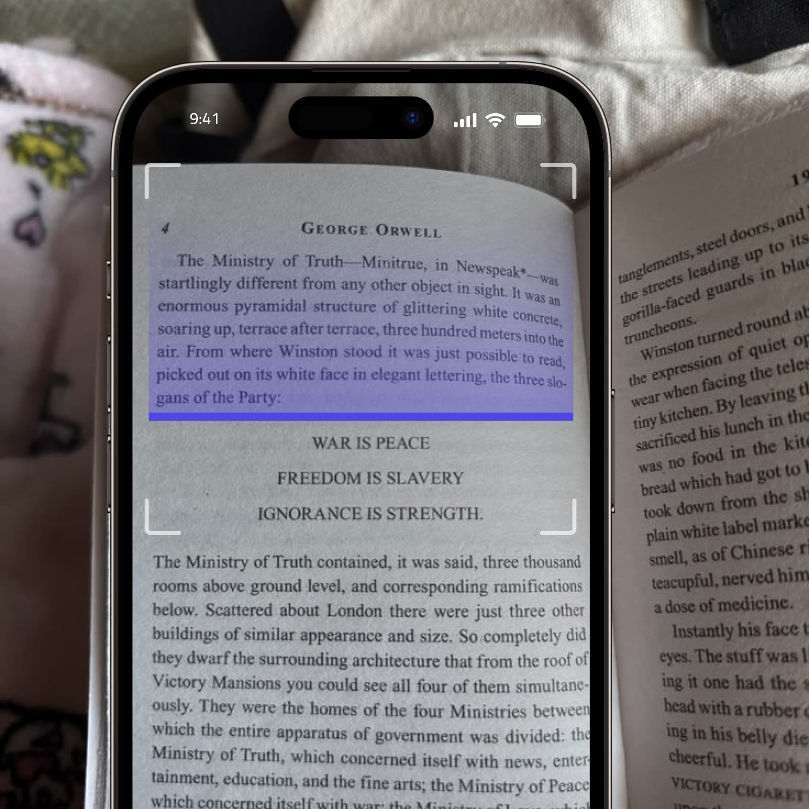 oBook camera scanning interface
